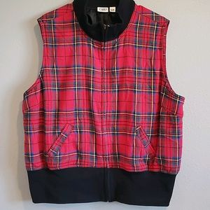 Zip up Bomber Vest Plus Size
